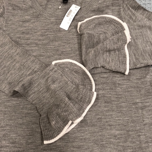 J.Crew Grey Merino Wool Sweater, Sz. M - Picture 6 of 7